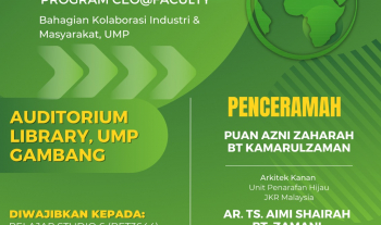 Sesi Perkongsian Ilmu bagi Program CEO@Faculty bertajuk 'Penarafan Hijau' oleh Jabatan Kerja Raya (JKR) pada 13 Jun 2023 